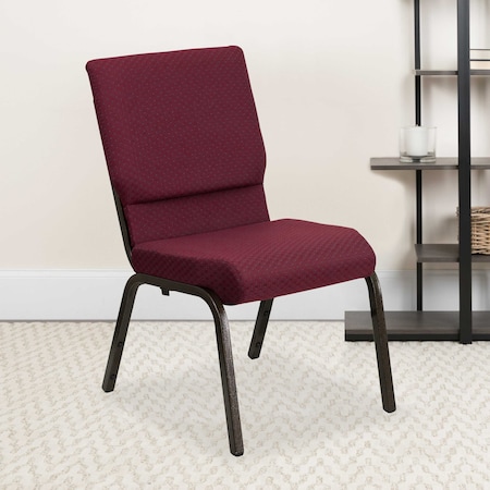 Burgundy Fabric Church Chair, PK4 MPN:4-XU-CH-60096-BYXY56-GG