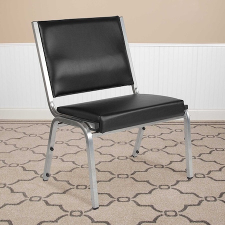 HERCULES Series 1000 lb. Rated Black Antimicrobial Vinyl Bariatric Medical Reception Chair, PK4 MPN:4-XU-DG-60442-660-1-BV-GG