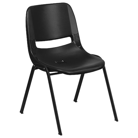 Black Stack Chair-Black Frame, PK5 MPN:5-RUT-16-PDR-BLACK-GG