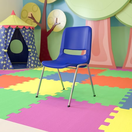 Navy Plastic Stack Chair, PK5 MPN:5-RUT-18-NVY-CHR-GG