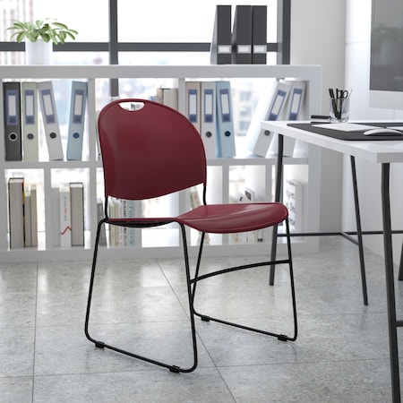 Burg Stack Chair-Black Frame, PK5 MPN:5-RUT-188-BY-GG
