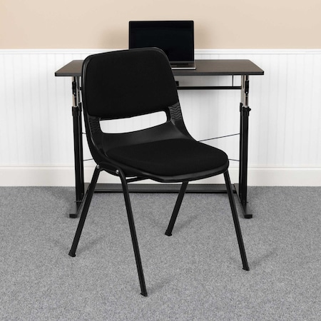 Black Plastic Pad Stack Chair, PK5 MPN:5-RUT-EO1-01-PAD-GG