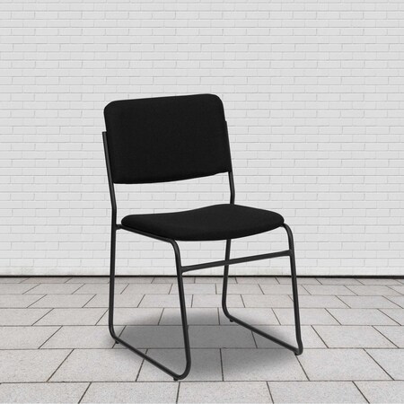 Black Fabric Stack Chair, PK5 MPN:5-XU-8700-BLK-B-30-GG