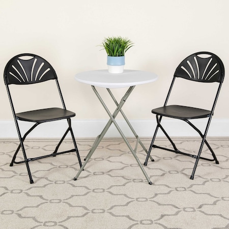 Black Plastic Folding Chair, PK8 MPN:8-LE-L-4-BK-GG