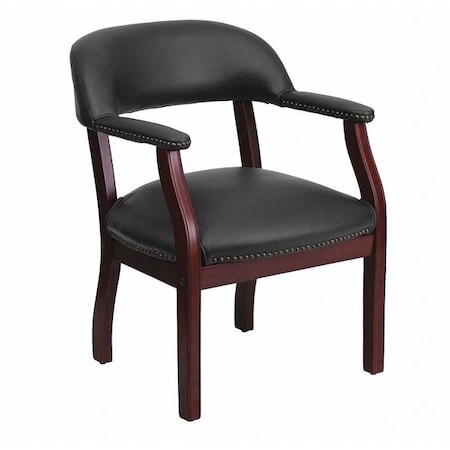 Traditional Luxurious Conference Chair, Black Back, 24 in W 27