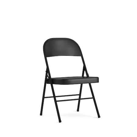Folding Chair, Double Braced, Black Metal MPN:BD-F002-BK-GG