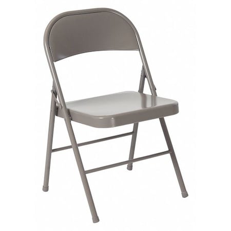 Folding Chair, Gray, Metal, Double Braced MPN:BD-F002-GY-GG