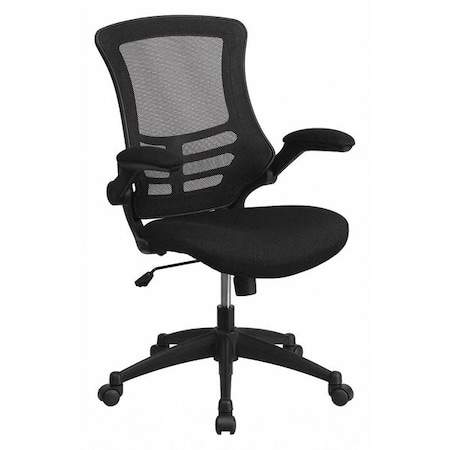Mesh Task Chair, 20 3/4-, Padded Flip-up, Back, Seat, Frame: Black MPN:BL-X-5M-BK-GG
