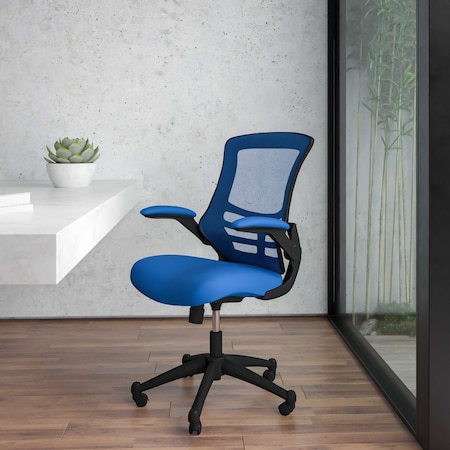 Desk Chair Blue Mesh Mid-Back Desk Chair, Foam, Mesh, Metal, Plastic, Plywood, Blue Mesh MPN:BL-X-5M-BLUE-GG