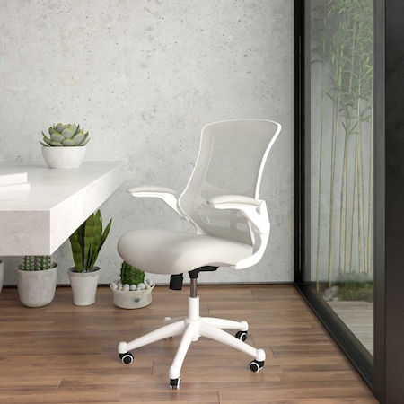 Light Gray Mesh Mid-Back Chair MPN:BL-X-5M-WH-GY-GG