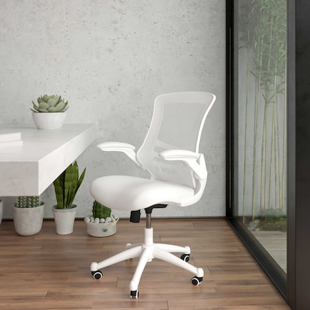 Desk Chair White Mesh Mid-Back Desk Chair, Mesh, White Mesh/White Frame MPN:BL-X-5M-WH-WH-GG