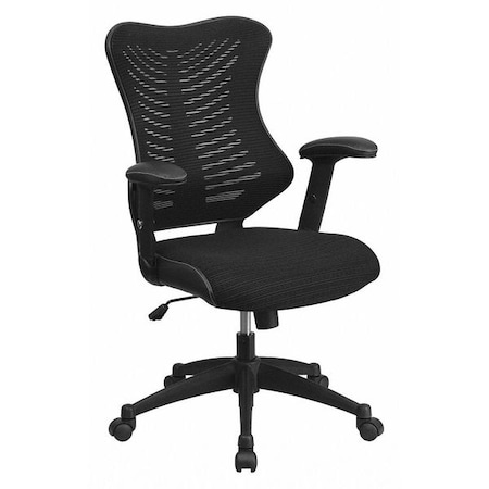 High Back Designer Black Mesh Swivel Ergonomic Office Chair with Adjustable Arms MPN:BL-ZP-806-BK-GG