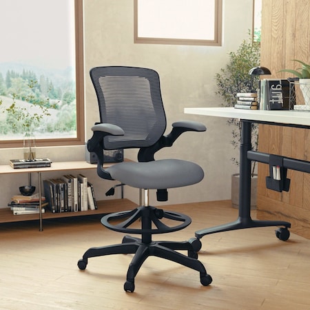 Drafting Chair Dark Gray Mesh Drafting Chair, Mesh, Dark Gray MPN:BL-ZP-8805D-DKGY-GG