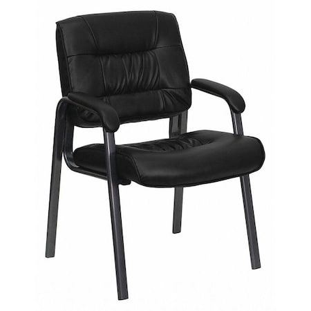 Contemporary Side Reception Chair, Black Back, 23-1/4 in W 26