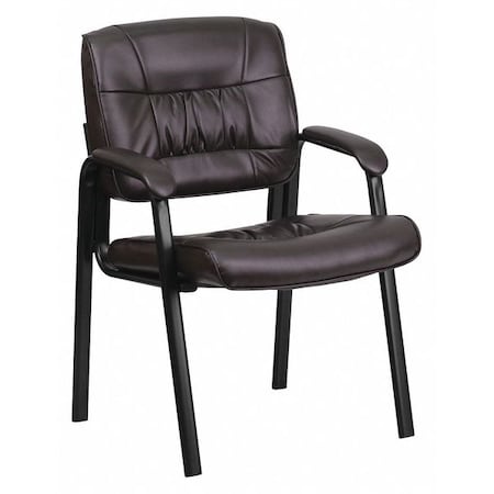 Contemporary Side Reception Chair, Brown Back, 23-1/4 in W 26