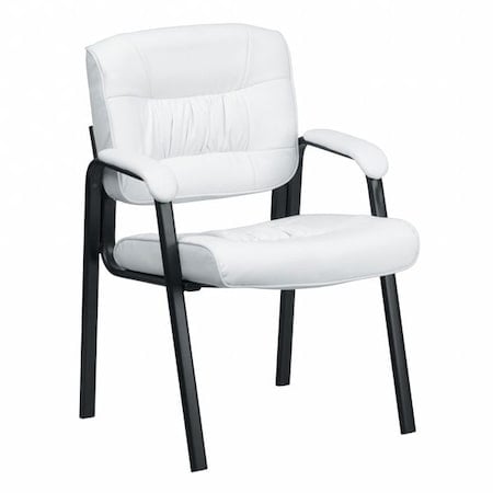 Contemporary Side Reception Chair, White Back, 23-1/4 in W 26