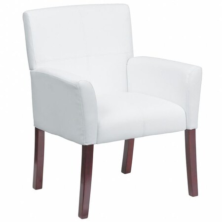 Contemporary Executive Side Reception Chair, White Back, 26-1/2 in W 23