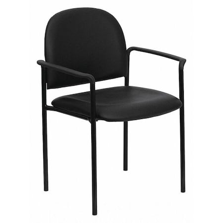 Black Vinyl Stack Chair MPN:BT-516-1-VINYL-GG