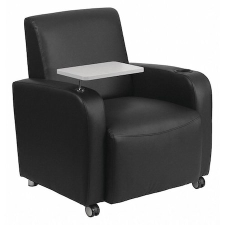 Contemporary Guest Chair, Black Back, 41 in W 27