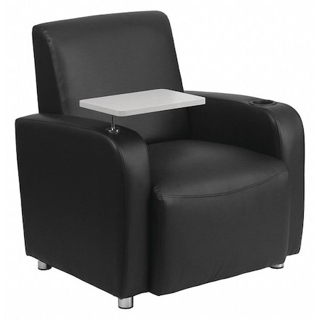 Contemporary Guest Chair, Black Back, 41 in W 27