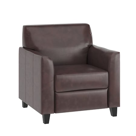 Contemporary Chair, Brown Back, 30-1/2 in W 29