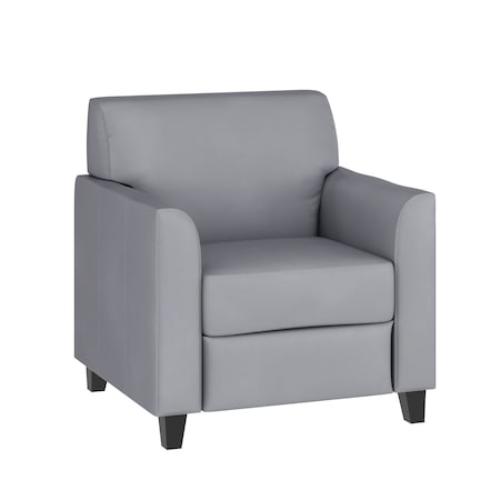Contemporary Chair, Gray Back, 30-1/2 in W 29
