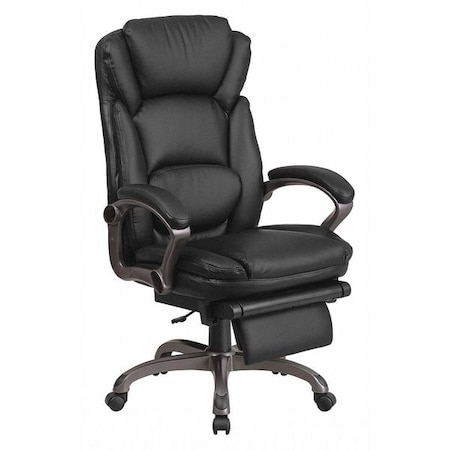 Contemporary Chair Black Reclining Exec Chair, Fixed Arms, 20