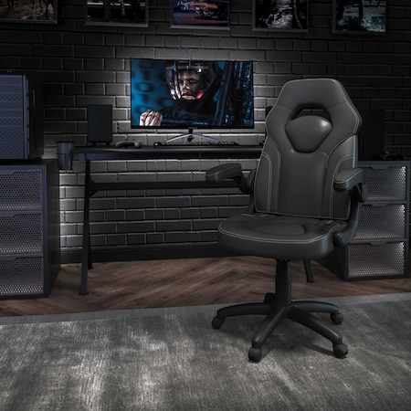 Gaming Chair, Padded Flip-up, Black MPN:CH-00095-BK-GG