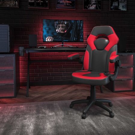 Gaming Chair, Padded Flip-up, Red MPN:CH-00095-RED-GG