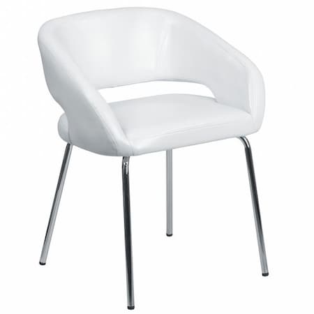 Fusion Side Reception Chair, White Back, 23-1/2 in W 21-3/4