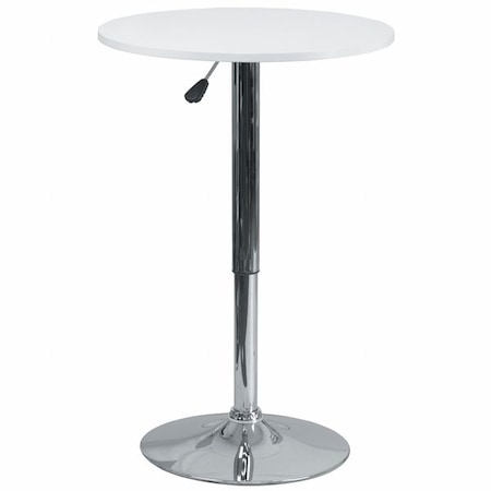 Round Round Adjustable Wood Table, 23.75