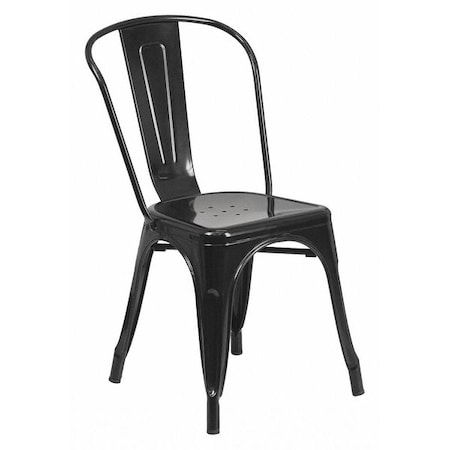 Contemporary Chair, Black Back, 18 in W 20