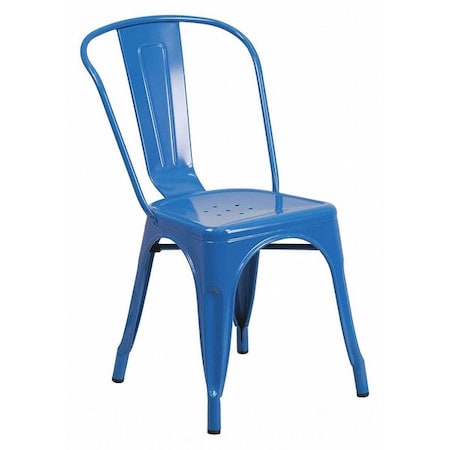 Contemporary Chair, Blue Back, 18 in W 20