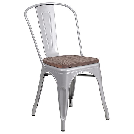 Silver Metal Stack Chair MPN:CH-31230-SIL-WD-GG
