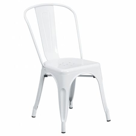 Contemporary Chair, White Back, 18 in W 20