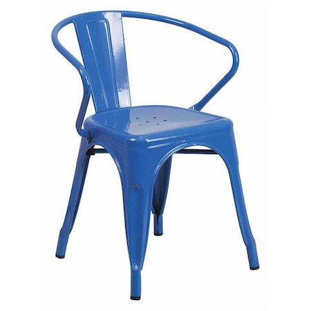 Contemporary Chair, Blue Back, 21-1/2 in W 19