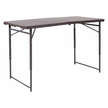 Rectangle Plastic Table, 23.5''W x 48.25''L, Plastic Top, Brown MPN:DAD-LF-122Z-GG