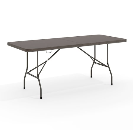 Rectangle Folding Table, Plastic Top, Brown MPN:DAD-LF-183Z-GG
