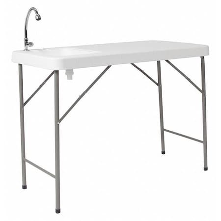 Rectangle Folding Table w/Sink, 23
