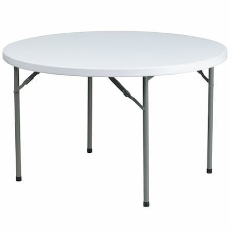 Round Wh 48Rnd Plastic Fold Table, 48