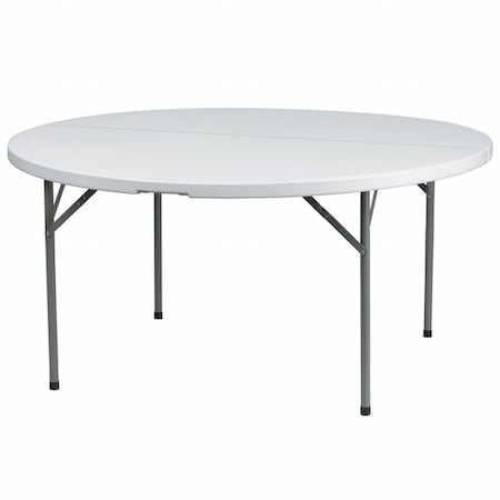 Round Wh 60Rnd Plastic Fold Table, 60