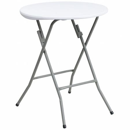 Round Wh 24Rnd Plastic Fold Table, 24