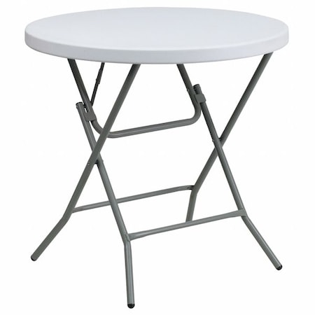 Round Wh 32Rnd Plastic Fold Table, 31.5