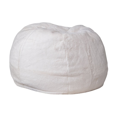 Bean Bag Chair, White Back, 30 in W 30