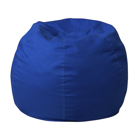 Bean Bag Chair, Blue Back, 30 in W 30