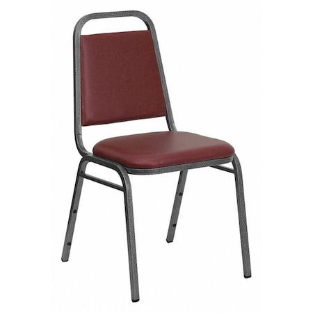 Stacking Chair, Burgundy Seat, Red Back, 17 1/2 in W 20 1/4 in L 34 in H, Fixed Arms, Vinyl Seat MPN:FD-BHF-2-BY-VYL-GG