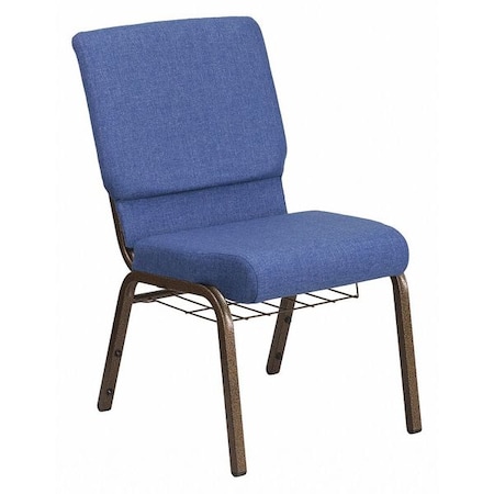 Hercules Church Chair, Blue Back, 19-1/4 in W 25