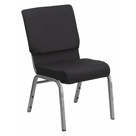Stacking Chair, Black Seat, Black Back, 19 1/4 in W 25 in L 33 1/4 in H, Armless, Fabric Seat MPN:FD-CH02185-SV-JP02-GG