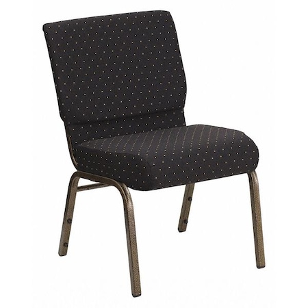 Hercules Church Chair, Black Back, 21-1/4 in W 25