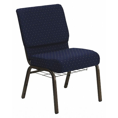 Hercules Church Chair, Blue Back, 21-1/4 in W 25